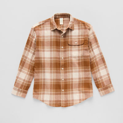 Thereabouts Little & Big Kid Boys Long Sleeve Regular Fit Flannel Shirt