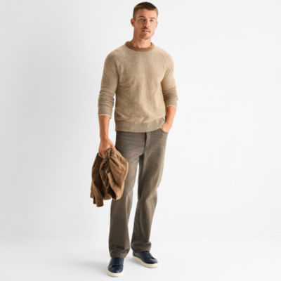 mutual weave Mens Crew Neck Long Sleeve Pullover Sweater