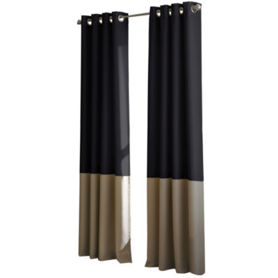 CHF Kendall Light-Filtering Grommet Top Single Curtain Panel