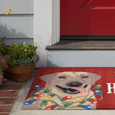 Liora Manne Frontporch Happy Holidays Hand Tufted Rectangular Rugs & Floor Coverings Indoor Outdoor Holiday Accent Rugs