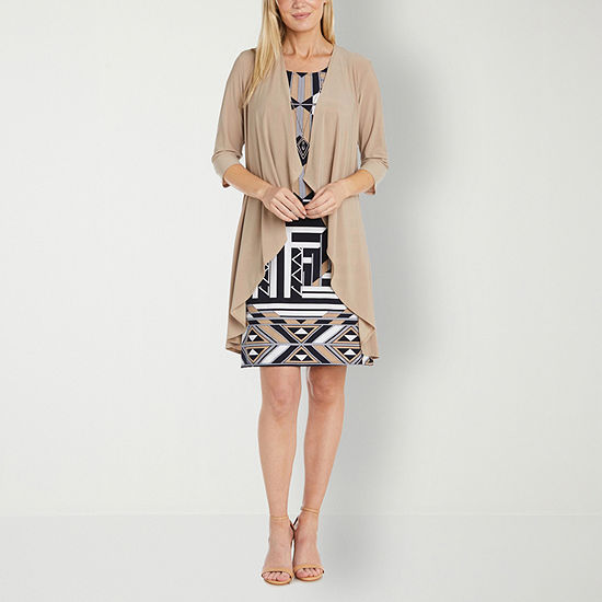 R & M Richards Petite Jacket Dress, Color: Navy Taupe - JCPenney
