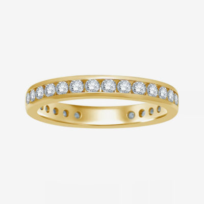 1 CT.T.W. Natural Diamond 14K Yellow Gold Eternity Wedding Band