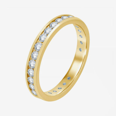1 CT.T.W. Natural Diamond 14K Yellow Gold Eternity Wedding Band