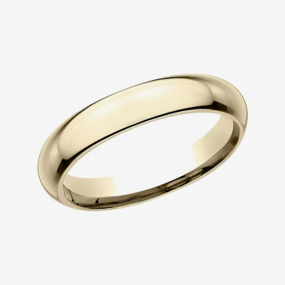 Womens 14K Yellow Gold 4MM High Dome Comfort-Fit Wedding Band