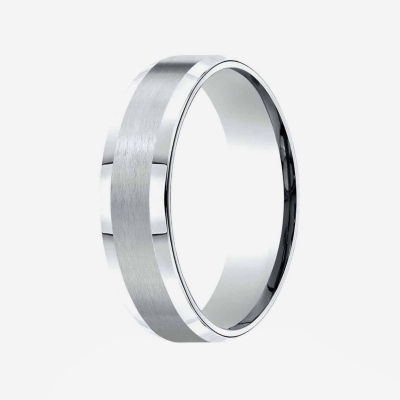 Mens Platinum 6mm Comfort-Fit Wedding Band