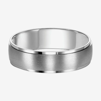 6MM 14K White Gold Wedding Band