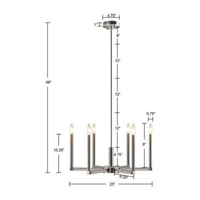 INK+IVY Renzetti 6-Light Candelabra Chandelier