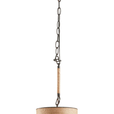 INK+IVY Orion Cylinder Rope And Pendant Light
