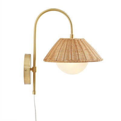 INK+IVY Laguna Rattan Weave Wall Sconce