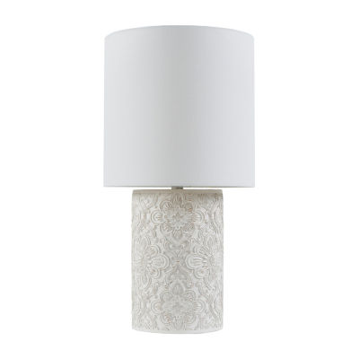 Hampton Hill Ashbourne Embossed Floral Table Lamp