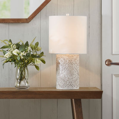 Hampton Hill Ashbourne Embossed Floral Table Lamp