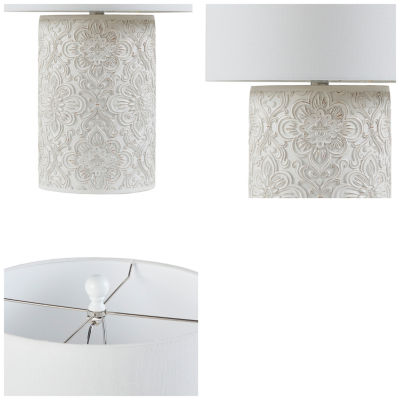 Hampton Hill Ashbourne Embossed Floral Table Lamp