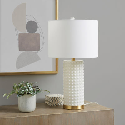 INK+IVY Grace Textured Dot Table Lamp