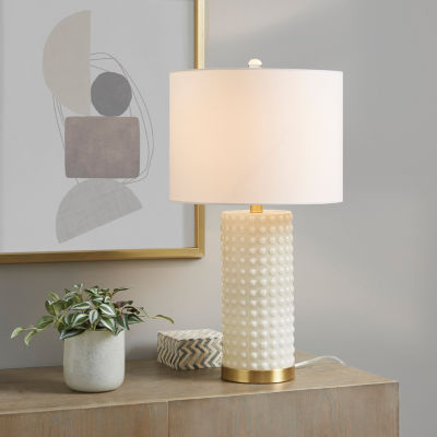 INK+IVY Grace Textured Dot Table Lamp