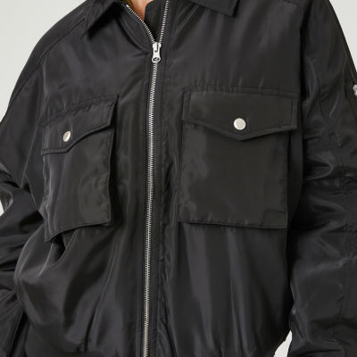 Juniors black bomber clearance jacket