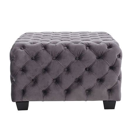 Jaymee Ottoman, One Size, Gray