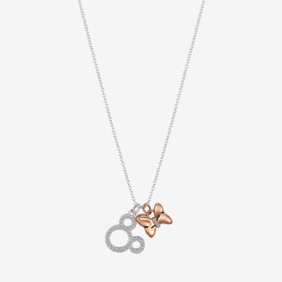 Disney Classics Ohana Cubic Zirconia Pure Silver Over Brass 16 Inch Cable  Flower Lilo & Stitch Pendant Necklace - JCPenney