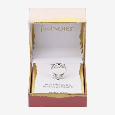 Footnotes Faith Womens 4MM Sterling Silver Band