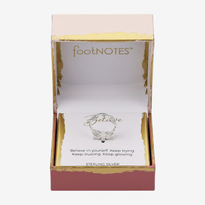 Footnotes Believe Womens 5.5MM Sterling Silver Band