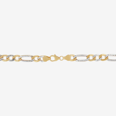 Made in Italy 14K Gold 22 Inch Semisolid Figaro Chain Necklace