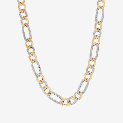 Made in Italy 14K Gold Inch Semisolid Figaro Chain Necklace