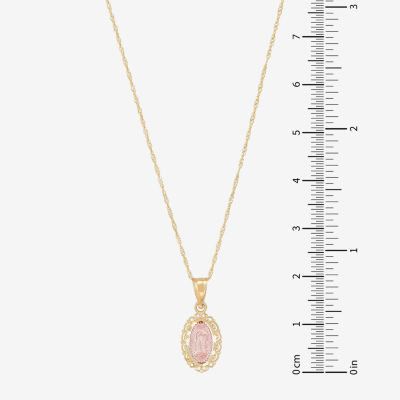 Our Lady Of Guadalupe / Nuestra Senora De Guadalupe Womens 14K Gold 14 Inch Pendant Necklace