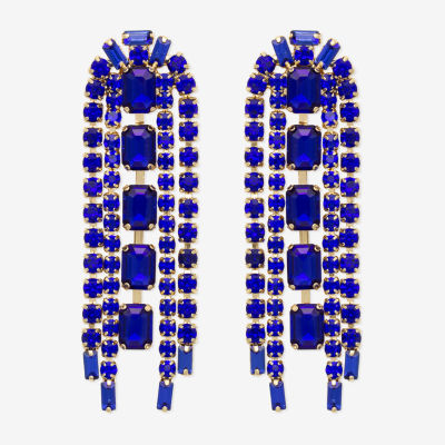 Bijoux Bar Tassel Glass Drop Earrings