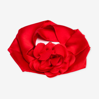 Bijoux Bar Red Rose Wrap Womens Flower Choker Necklaces
