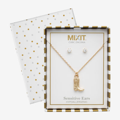 Mixit Cowboy Boot 2-pc. Cubic Zirconia Jewelry Set