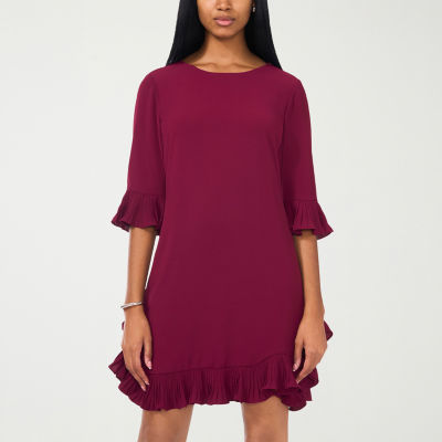 MSK Womens 3/4 Sleeve Shift Dress