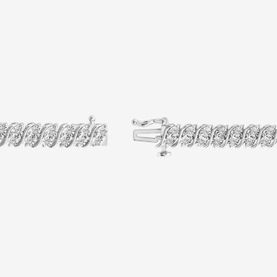 (I1/ I) 1 CT. T.W. Lab Grown White Diamond 14K Gold Over Silver or Sterling Silver 7.5 Inch Tennis Bracelet