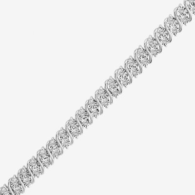 (I1/ I) 1 CT. T.W. Lab Grown White Diamond 14K Gold Over Silver or Sterling Silver 7.5 Inch Tennis Bracelet