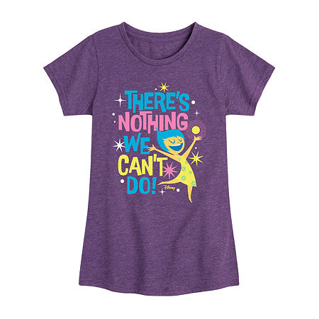 Big Girls Crew Neck Short Sleeve Inside Out T-Shirt, Medium, Purple