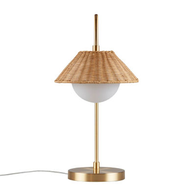 INK+IVY 20 Laguna Rattan Weave Shade Table Lamp