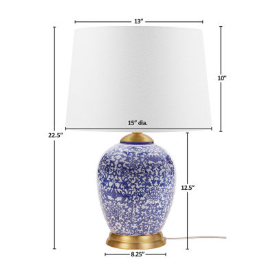 Martha Stewart Mystique Blue Ginger Jar Table Lamp