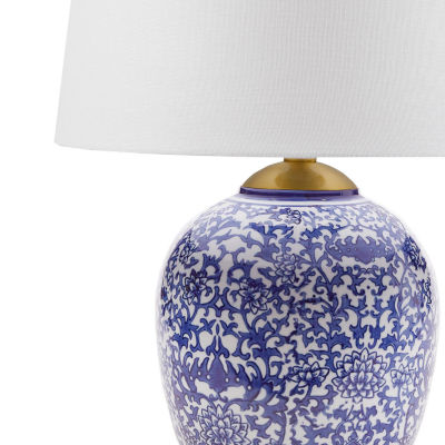 Martha Stewart Mystique Blue Ginger Jar Table Lamp