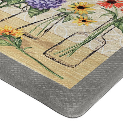 Achim Garden Blooms Anti Fatigue 18"X30" Kitchen Mat