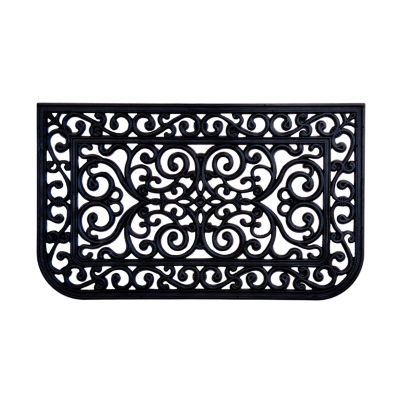 Achim Tuscany Wrought Iron Rubber 18"X30" Doormat