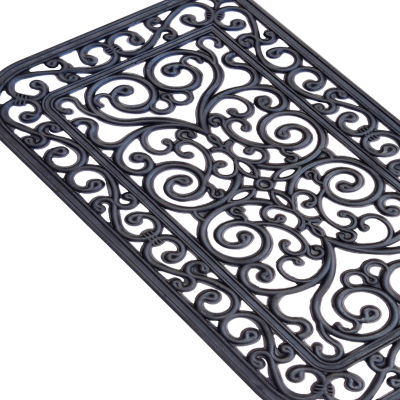 Achim Tuscany Wrought Iron Rubber 18"X30" Doormat