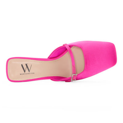 Worthington Womens Rochel Square Toe Mules