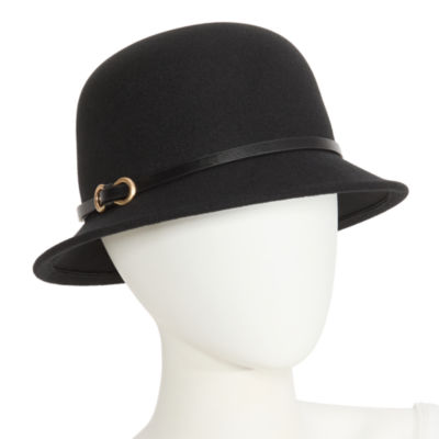 Liz Claiborne Cloche Hat W Oval Buckle Womens