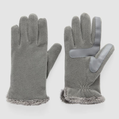 Isotoner Fleece Solid Glove Touch Screen Enabled Cold Weather Gloves