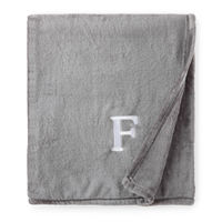 North Pole Trading Co. Monogram Throw, One Size, Gray