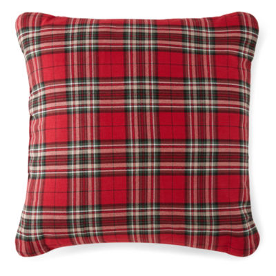 North Pole Trading Co. Plaid Square Throw Pillow