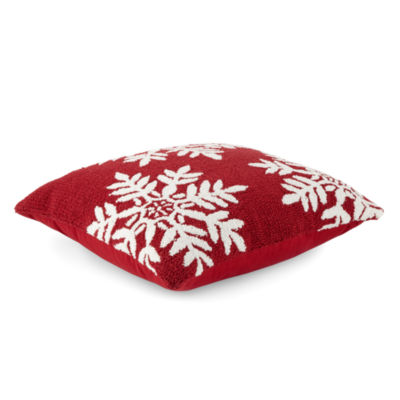 North Pole Trading Co. Snowflake Square Throw Pillow