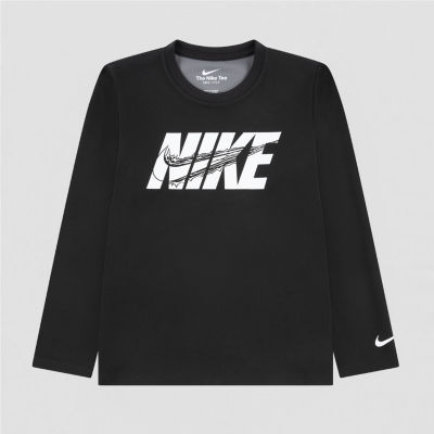 Nike Little Boys Crew Neck Long Sleeve Regular Fit Graphic T-Shirt
