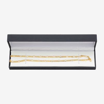 Made in Italy Unisex Adult 10K Gold Inch Figaro Chain Necklace