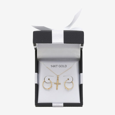 Girl's 14K Gold Cross 2-pc. Jewelry Set