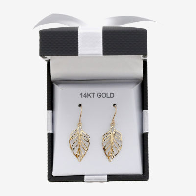 Womens 14K Gold Drop Earrings