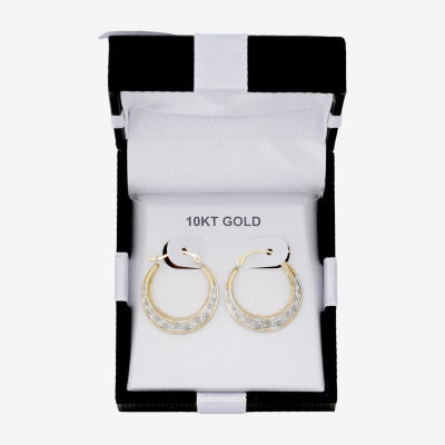 Womens 10K Gold 21mm Hoop Earrings